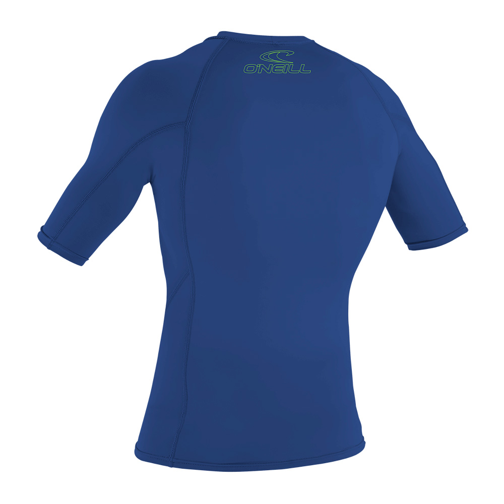 korte mouwen rash guard kind blauw