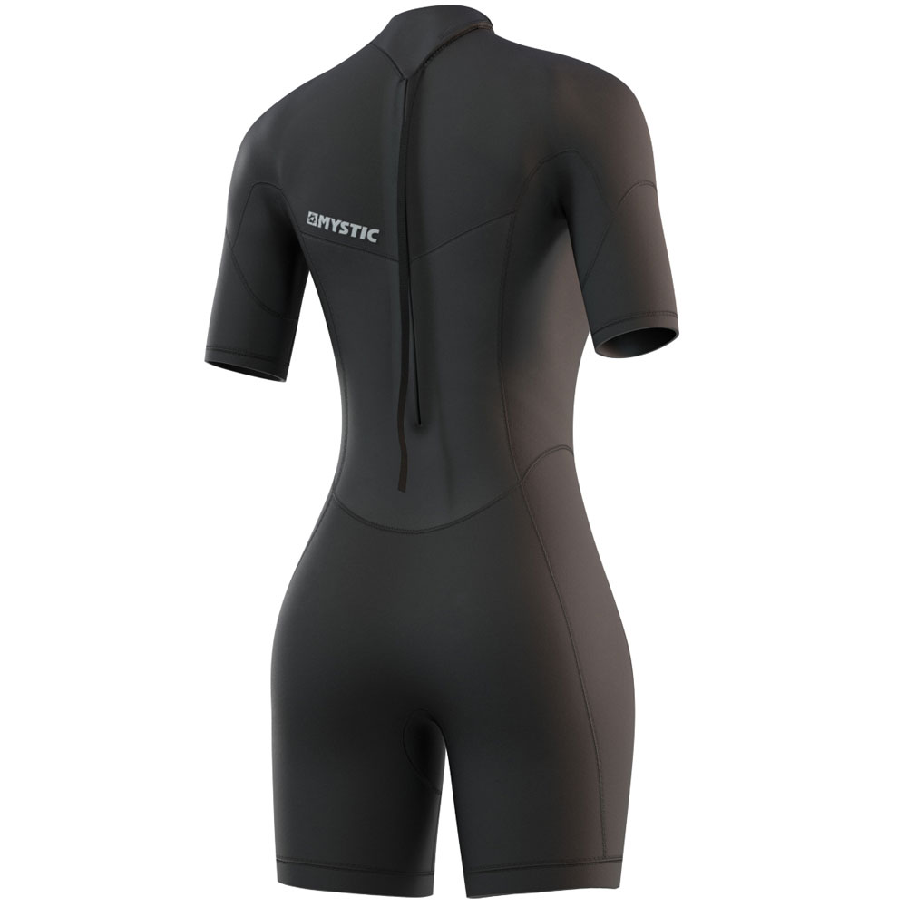 Mystic Brand Shorty 3/2mm rugrits Flatlock dames Zwart 2