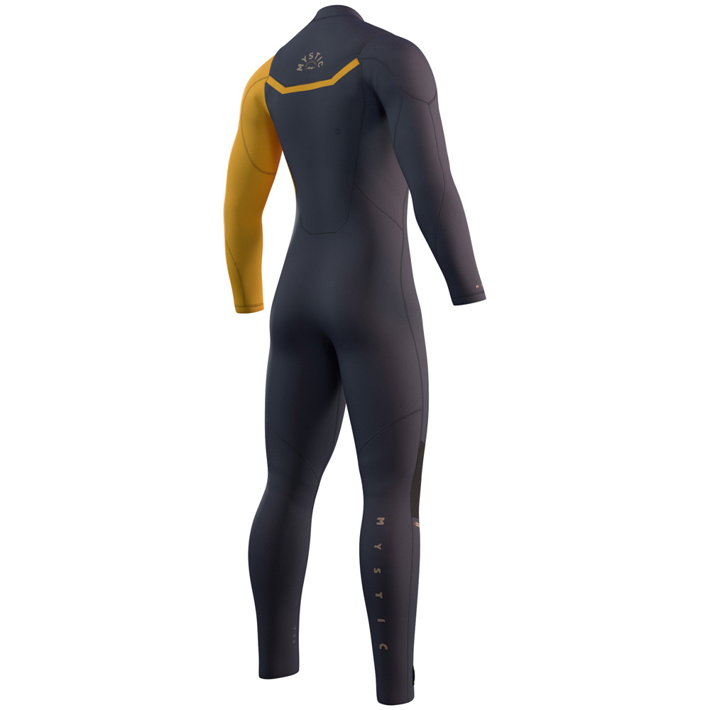 Mystic Marshall fullsuit 3/2mm borstrits heren blauw / geel 2