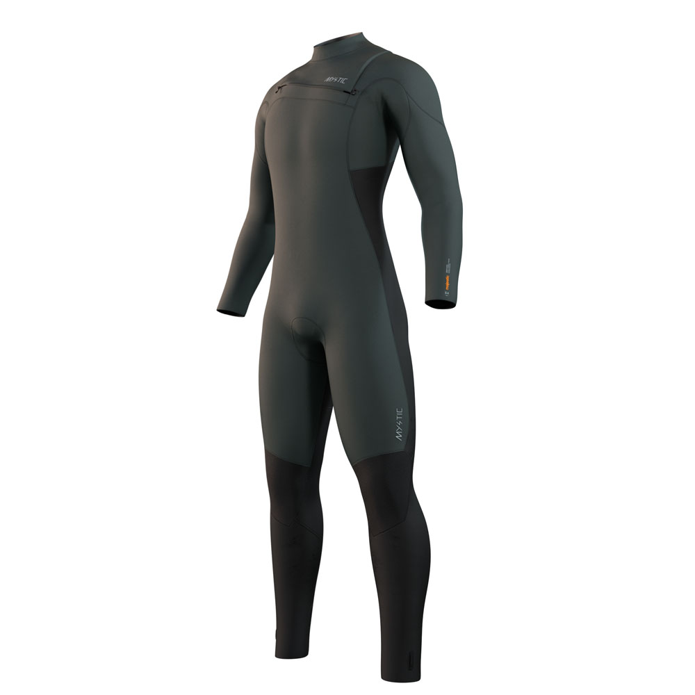 Mystic Majestic fullsuit wetsuit heren 5/4mm borstrits Cypress groen foto 1