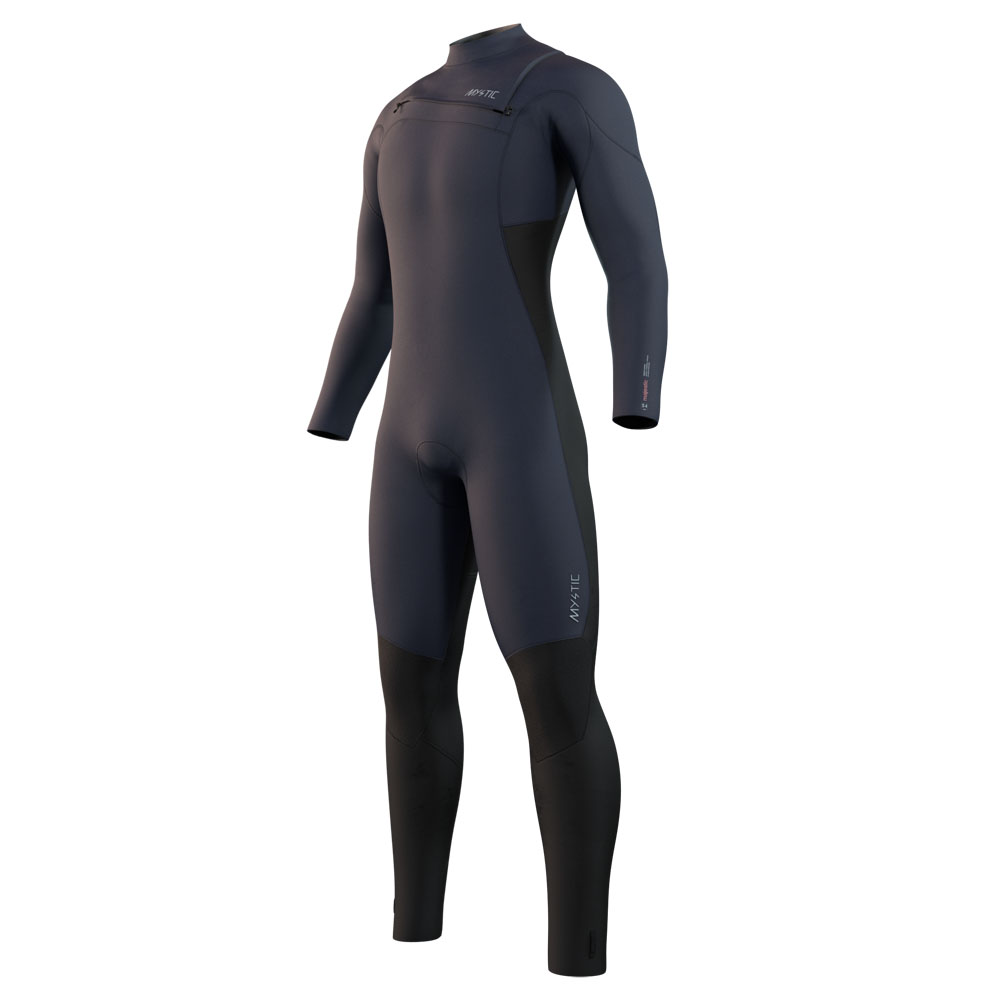 Mystic Majestic fullsuit wetsuit heren 4/3mm borstrits navy blauw foto 1