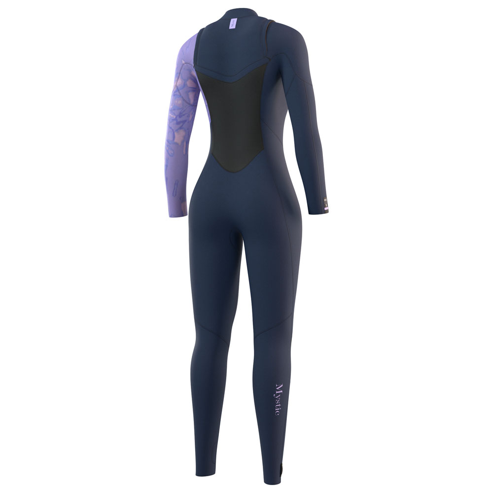 Jayde fullsuit wetsuit 5/4mm dubbele borstrits dames navy blauw