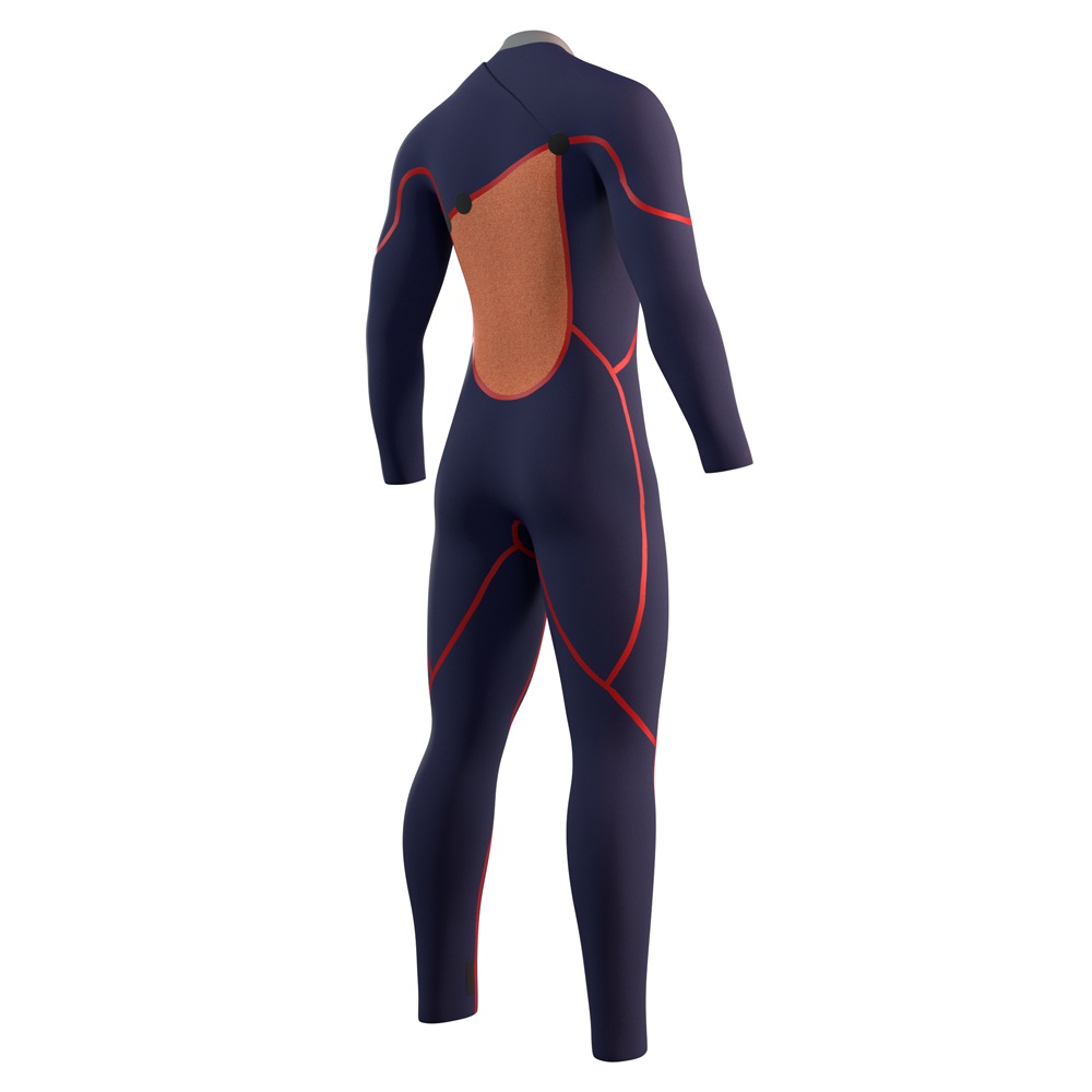 Mystic The One fullsuit wetsuit heren 4/3mm Zipfree rood 4