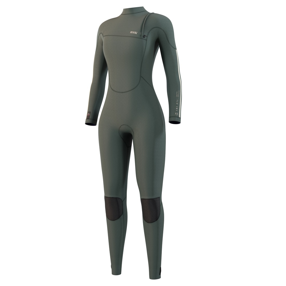 Mystic The One fullsuit wetsuit 4/3mm Zipfree dames olijf groen foto 1