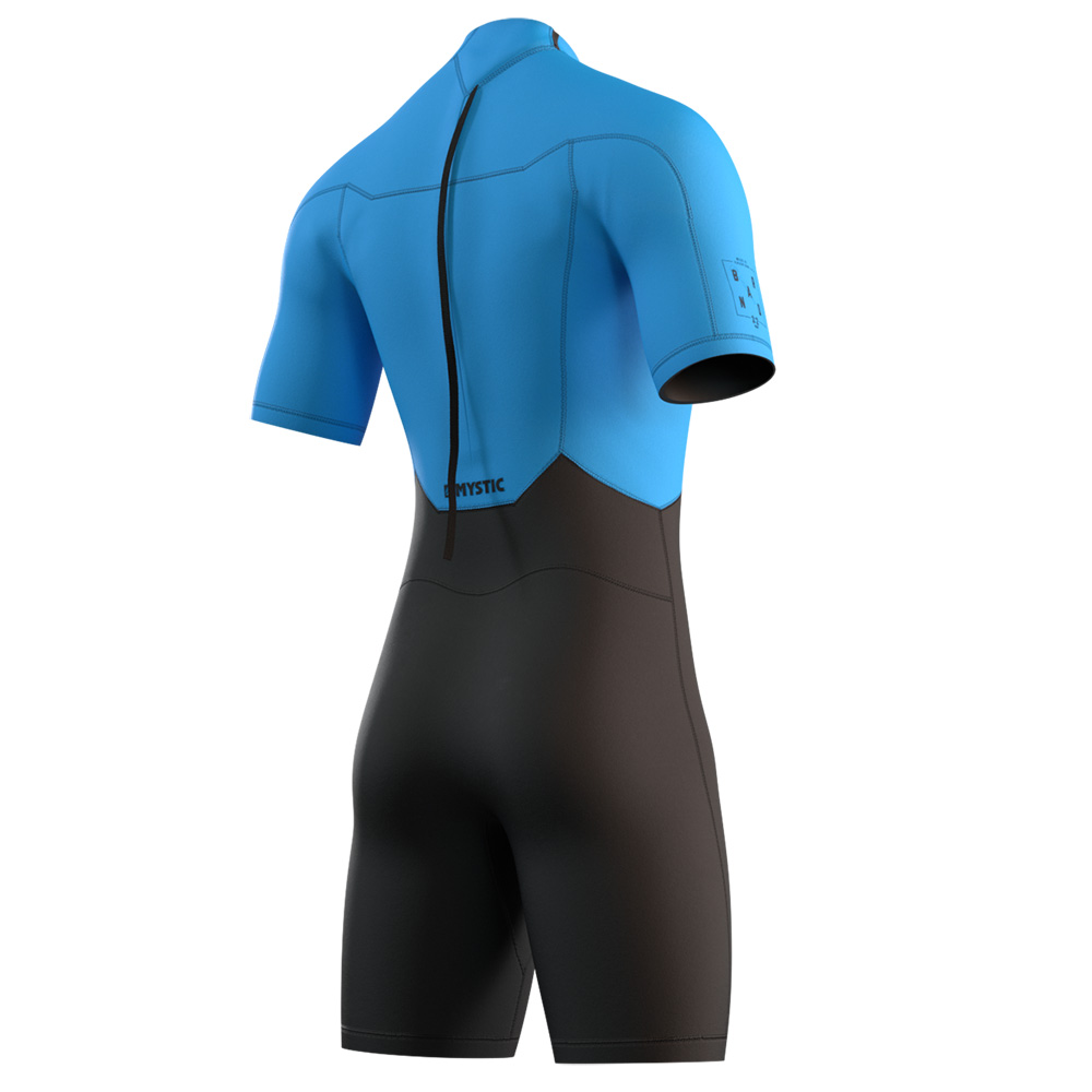 Mystic Brand shorty wetsuit 3/2 rugrits heren blauw 2
