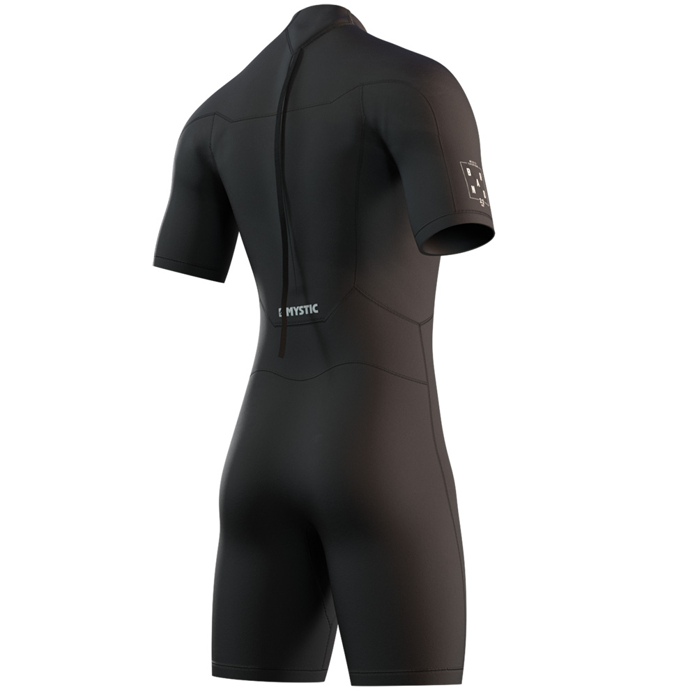 Mystic Brand shorty wetsuit 3/2 rugrits heren zwart 2