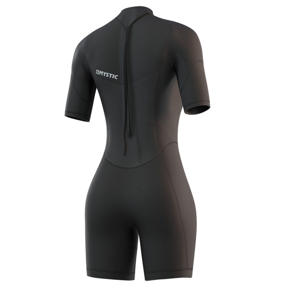 Brand shorty wetsuit 3/2 rugrits dames zwart