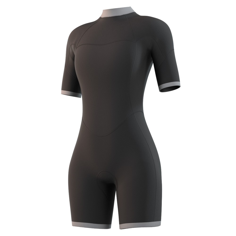 Mystic Brand shorty wetsuit 3/2 rugrits dames zwart 3