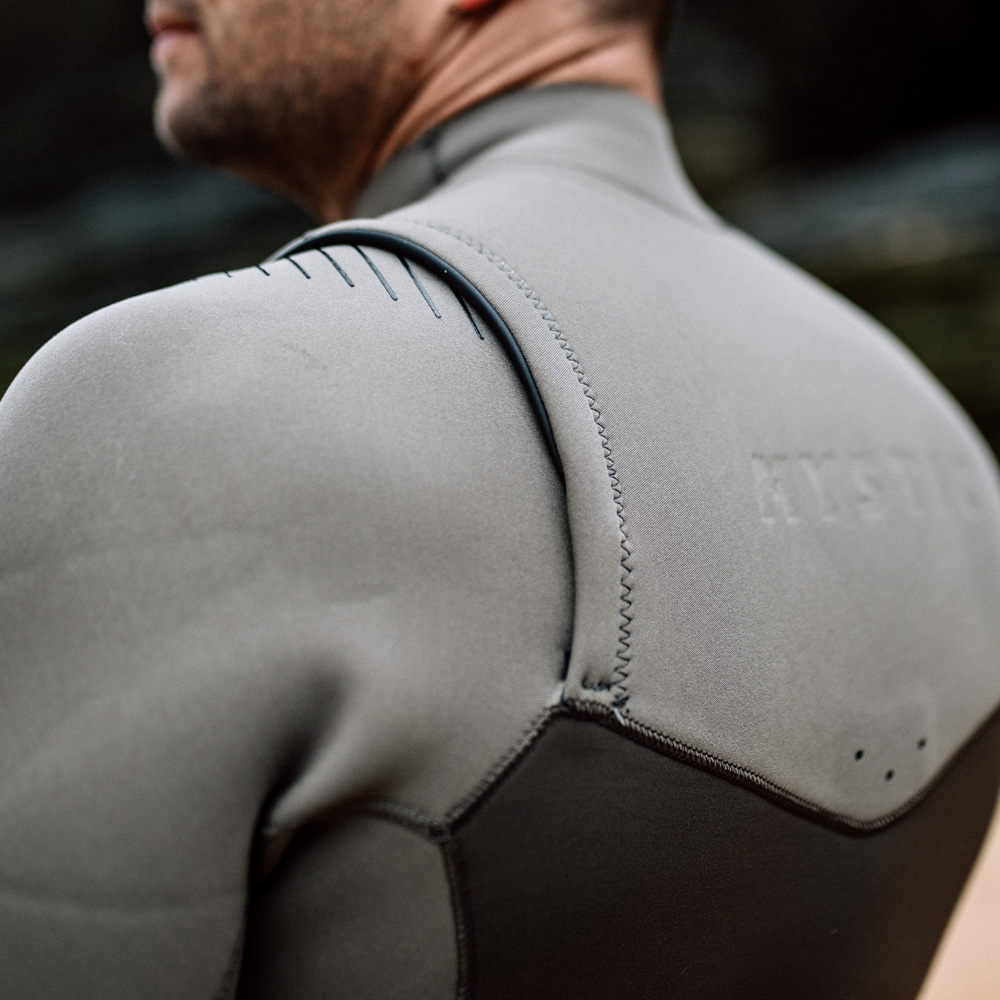 Mystic Motion fullsuit wetsuit 5/3 mm borstrits heren beige 6