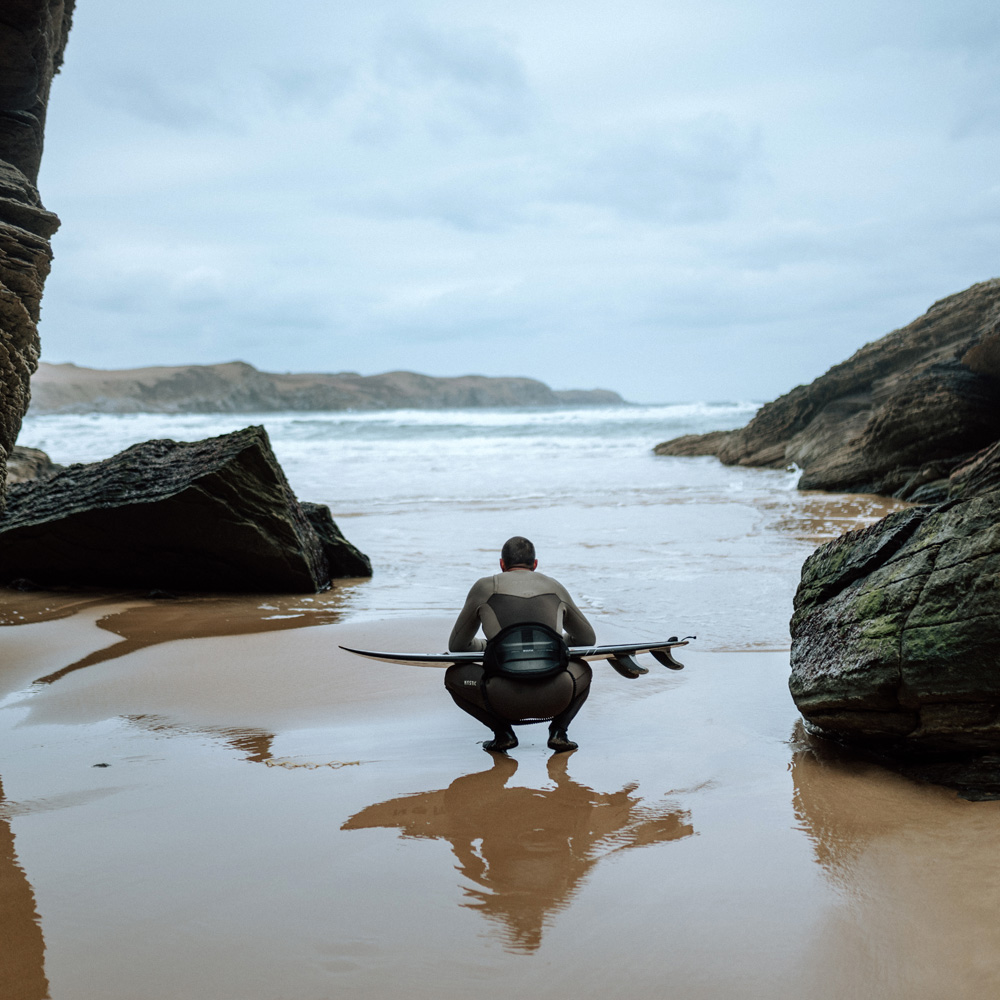 Mystic Motion fullsuit wetsuit 5/3 mm borstrits heren beige 7