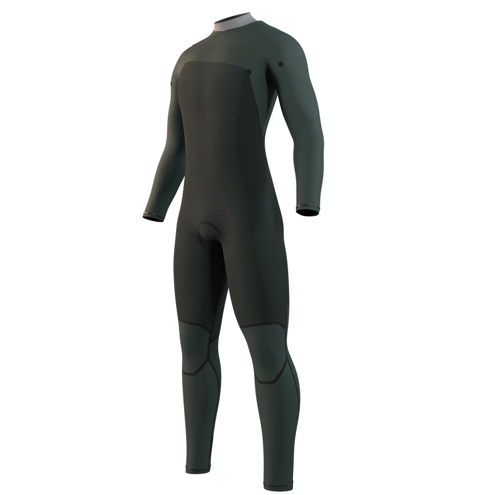 Mystic Motion fullsuit wetsuit 3/2 mm borstrits heren zwart 3