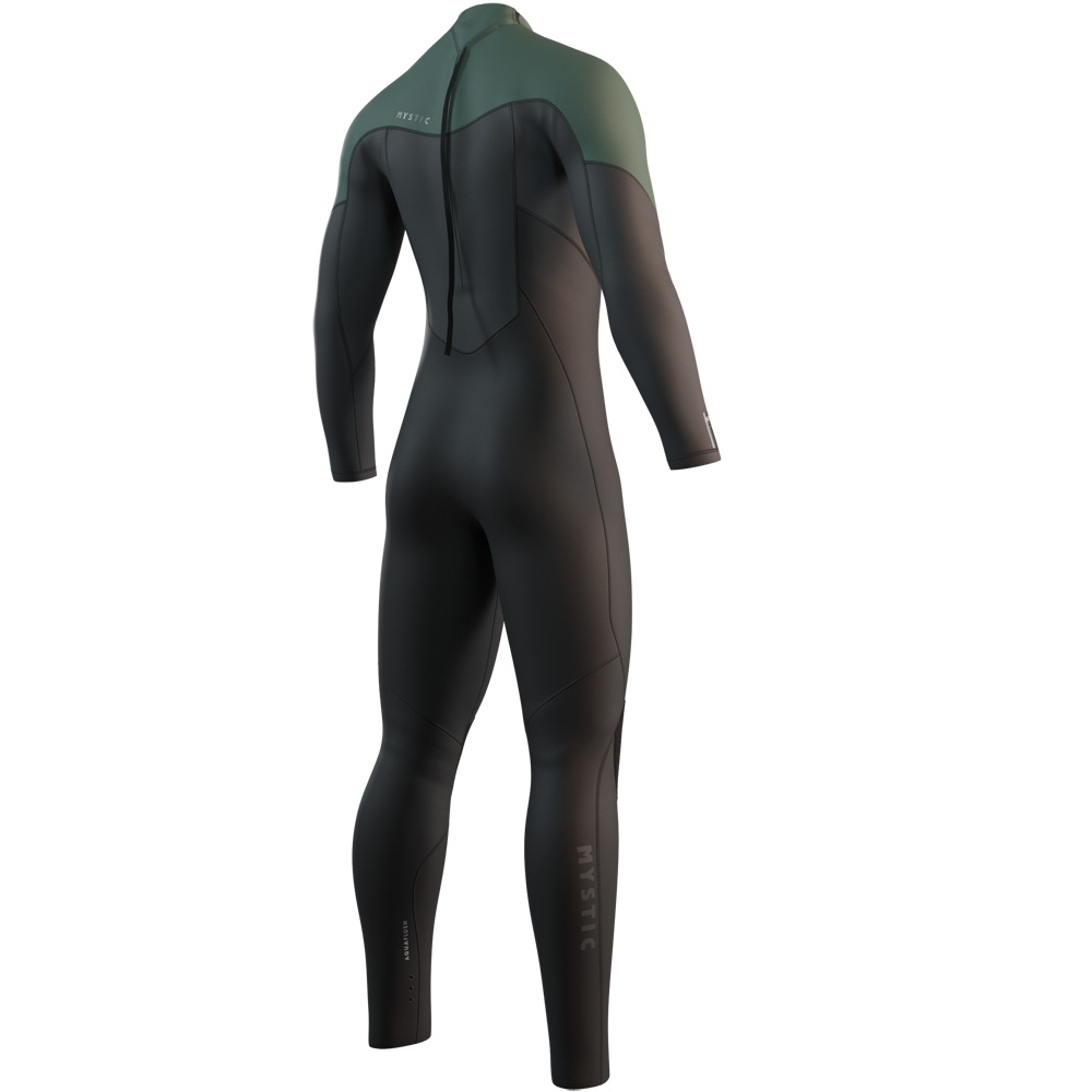 Mystic Star fullsuit wetsuit 4/3 mm rugrits heren groen 2