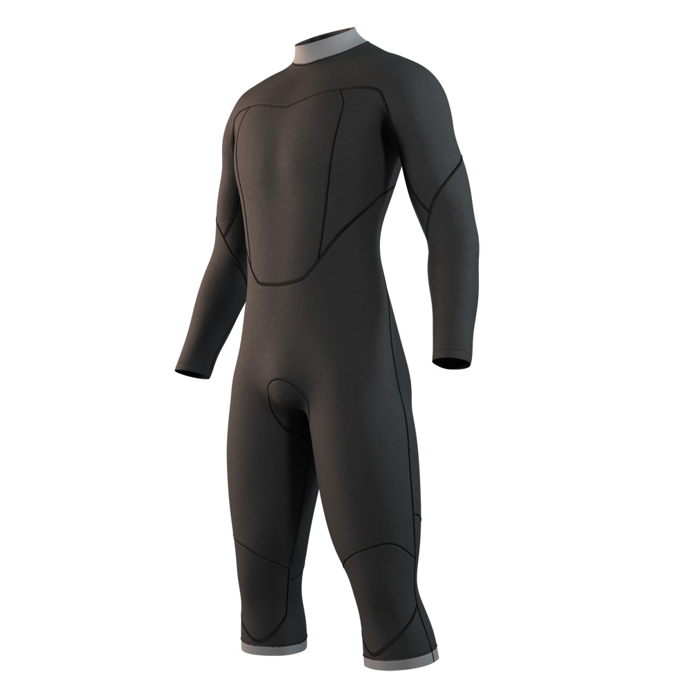 Mystic Brand longarm wetsuit Shortleg 3/2 mm rugrits heren zwart 3