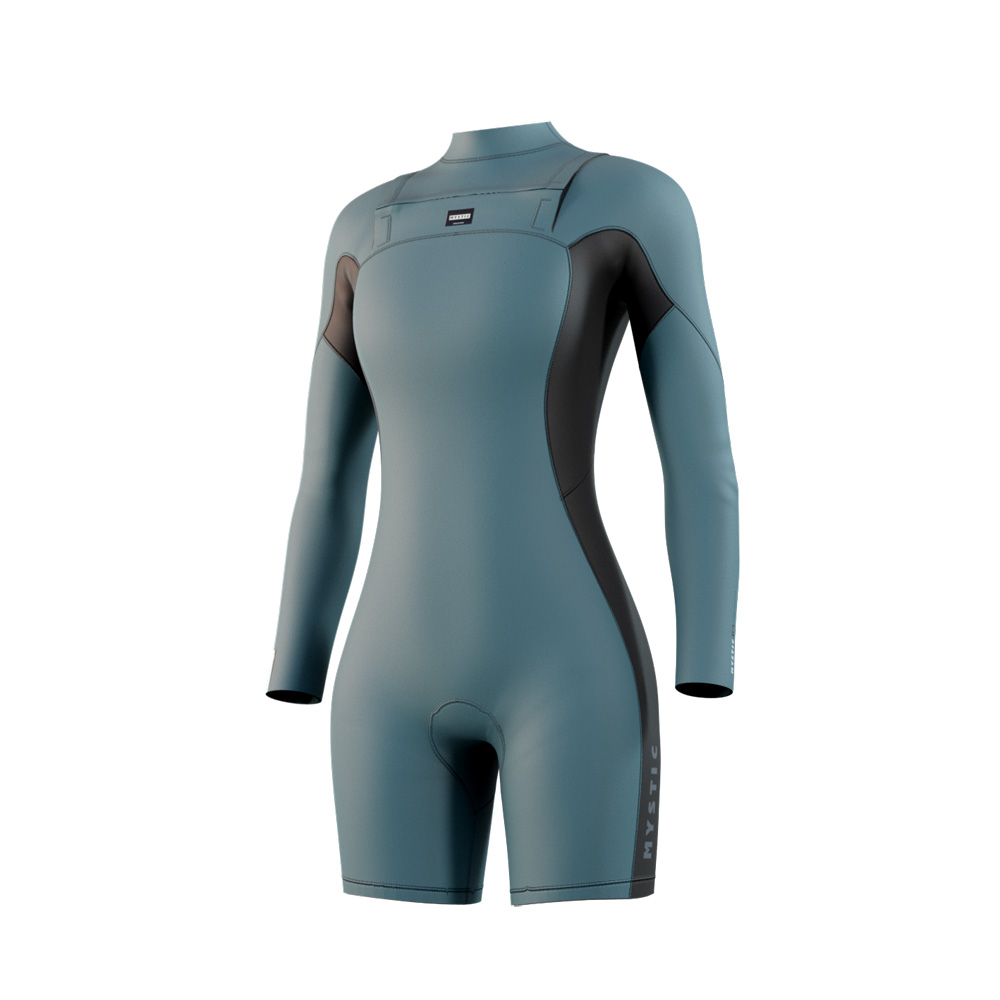 Haven longarm shorty 3/2 mm dubbele borstrits dames teal blauw