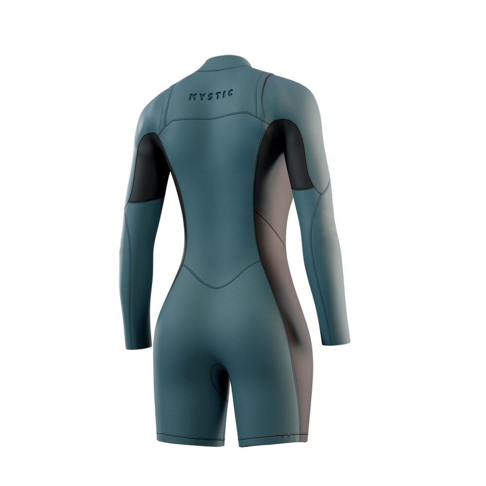Haven longarm shorty 3/2 mm dubbele borstrits dames teal blauw