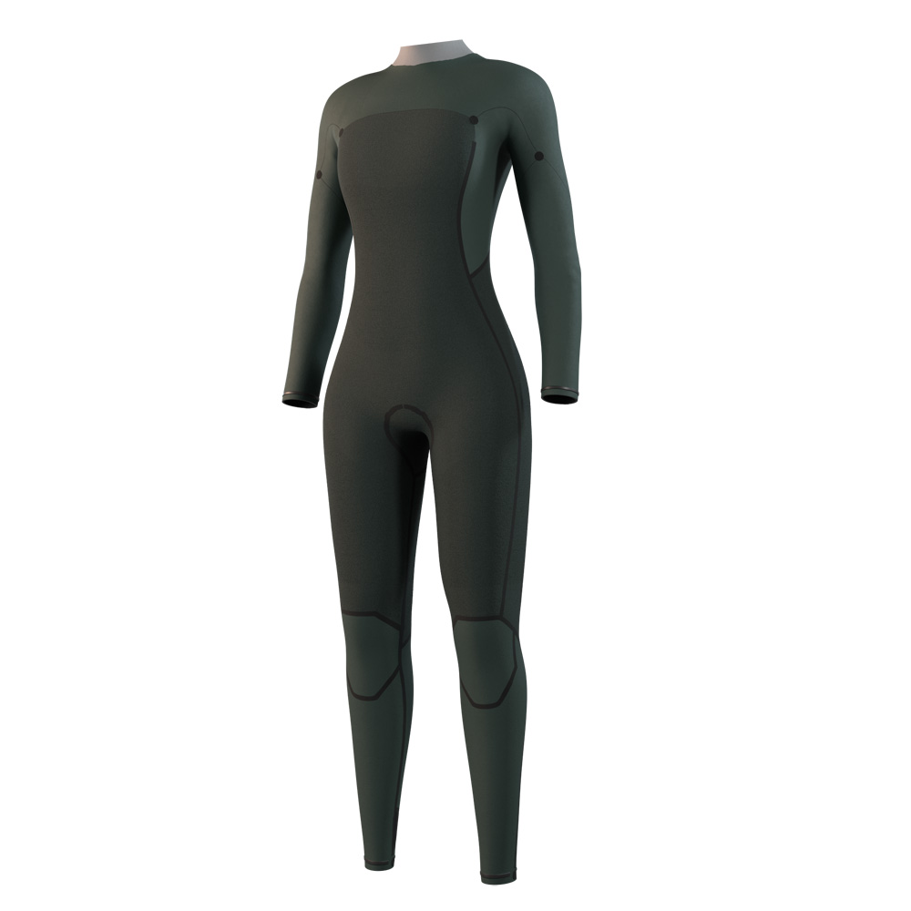 Mystic Haven fullsuit wetsuit 3/2 mm borstrits dames paars 3