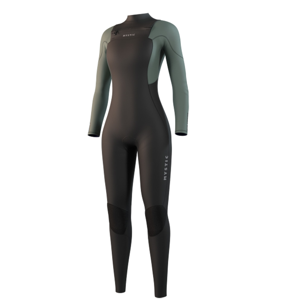 Mystic Star fullsuit wetsuit 3/2 mm borstrits dames groen foto 1