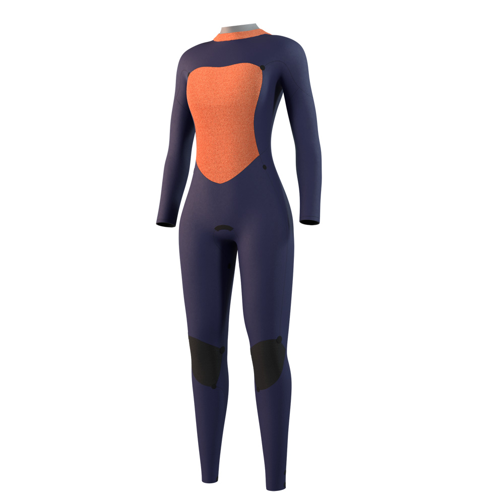 Mystic Star fullsuit wetsuit 3/2 mm rugrits dames groen 3