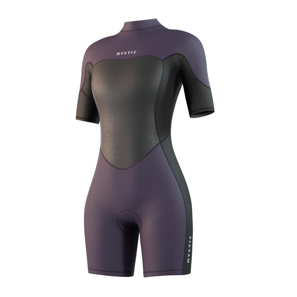 Brand shorty wetsuit 3/2 mm rugrits dames paars