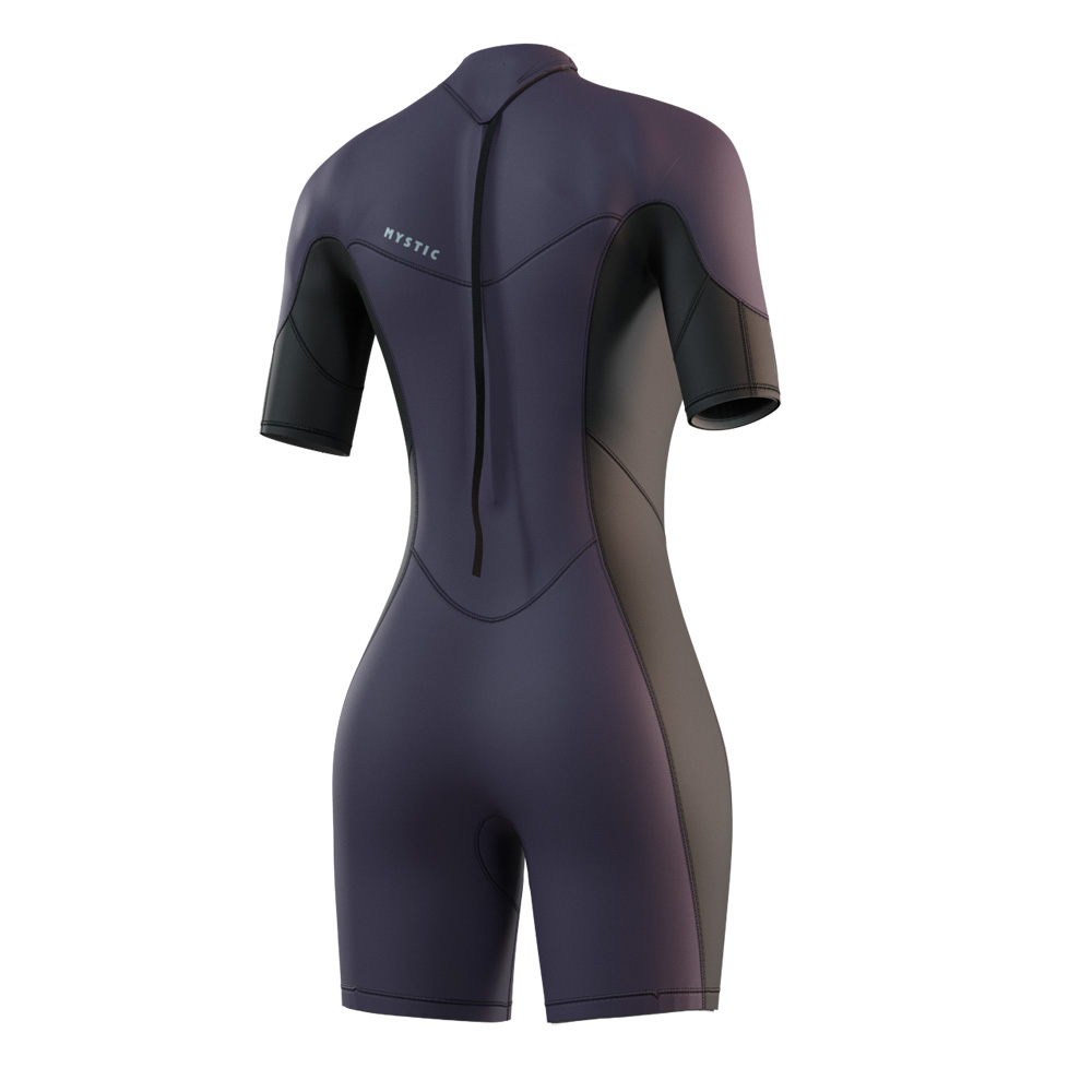 Brand shorty wetsuit 3/2 mm rugrits dames paars