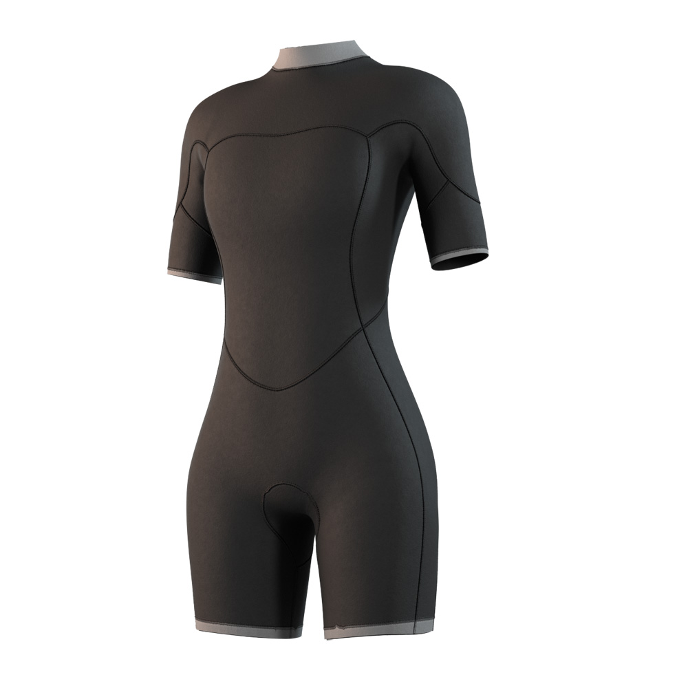 Mystic Brand shorty wetsuit 3/2 mm rugrits dames paars 3