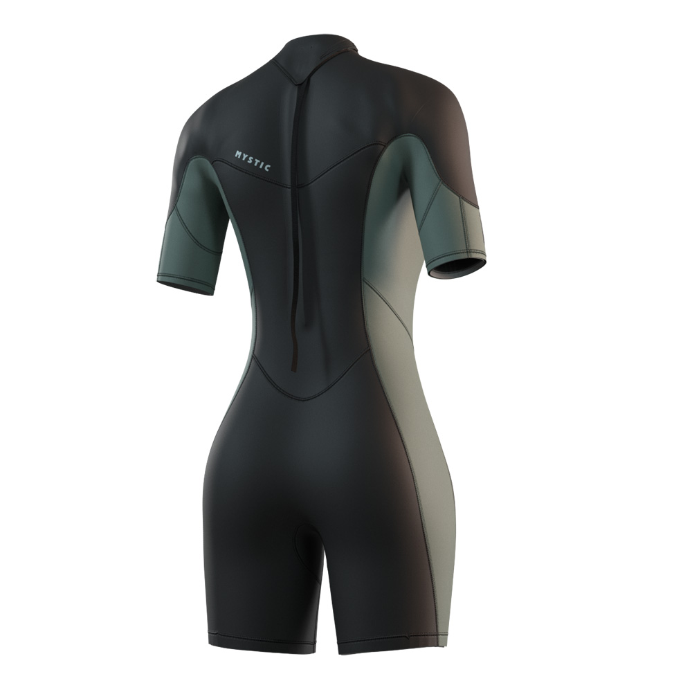 Brand shorty wetsuit 3/2 mm rugrits dames groen