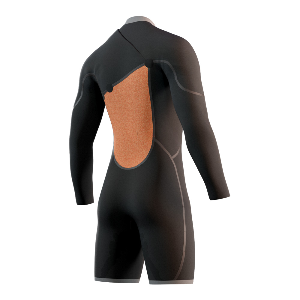 Mystic The One longarm shorty 3/2 mm zipfree heren zwart 4