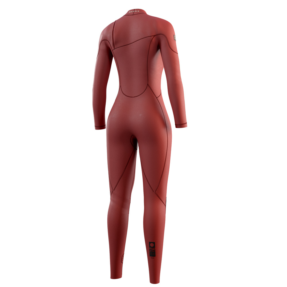 Mystic The One fullsuit 4/3 mm zipfree dames oranje 2