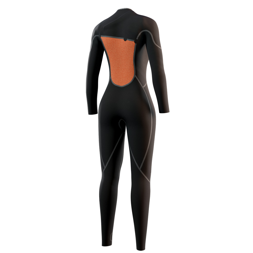 Mystic The One fullsuit 4/3 mm zipfree dames zwart 4