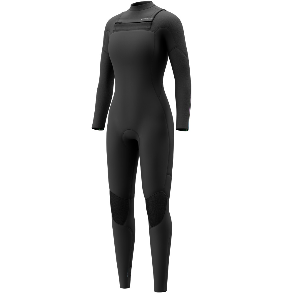 Jayde fullsuit 4/3 mm dubbele borstrits dames zwart