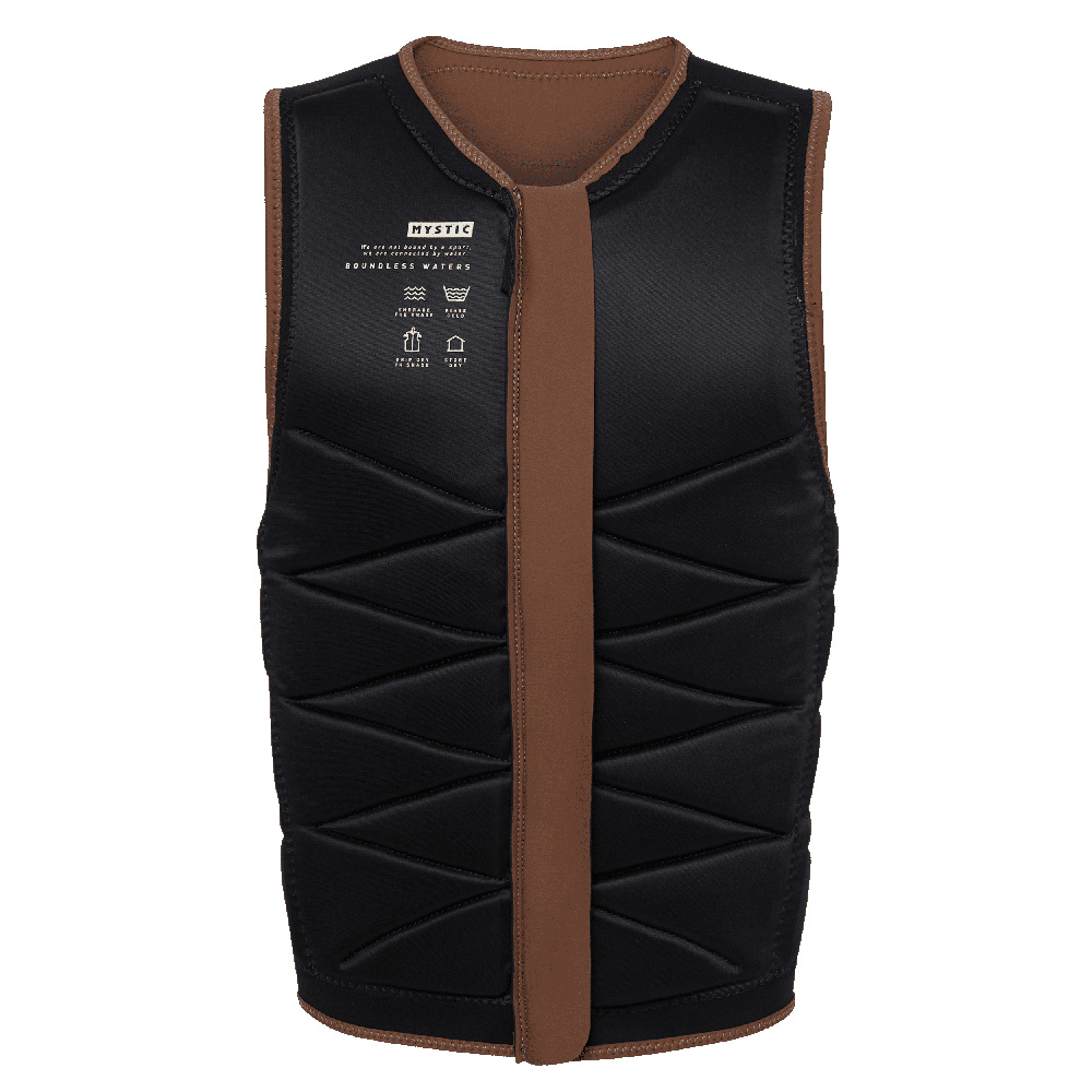 Mystic Outlaw impact shield borstrits heren bruin 3