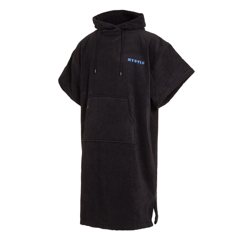 Poncho Velours Artwork unisex zwart