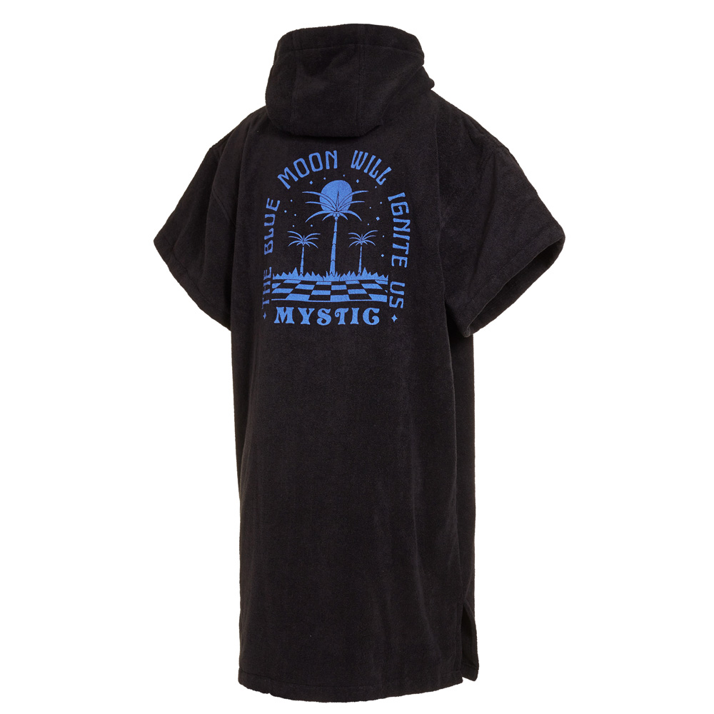 Poncho Velours Artwork unisex zwart