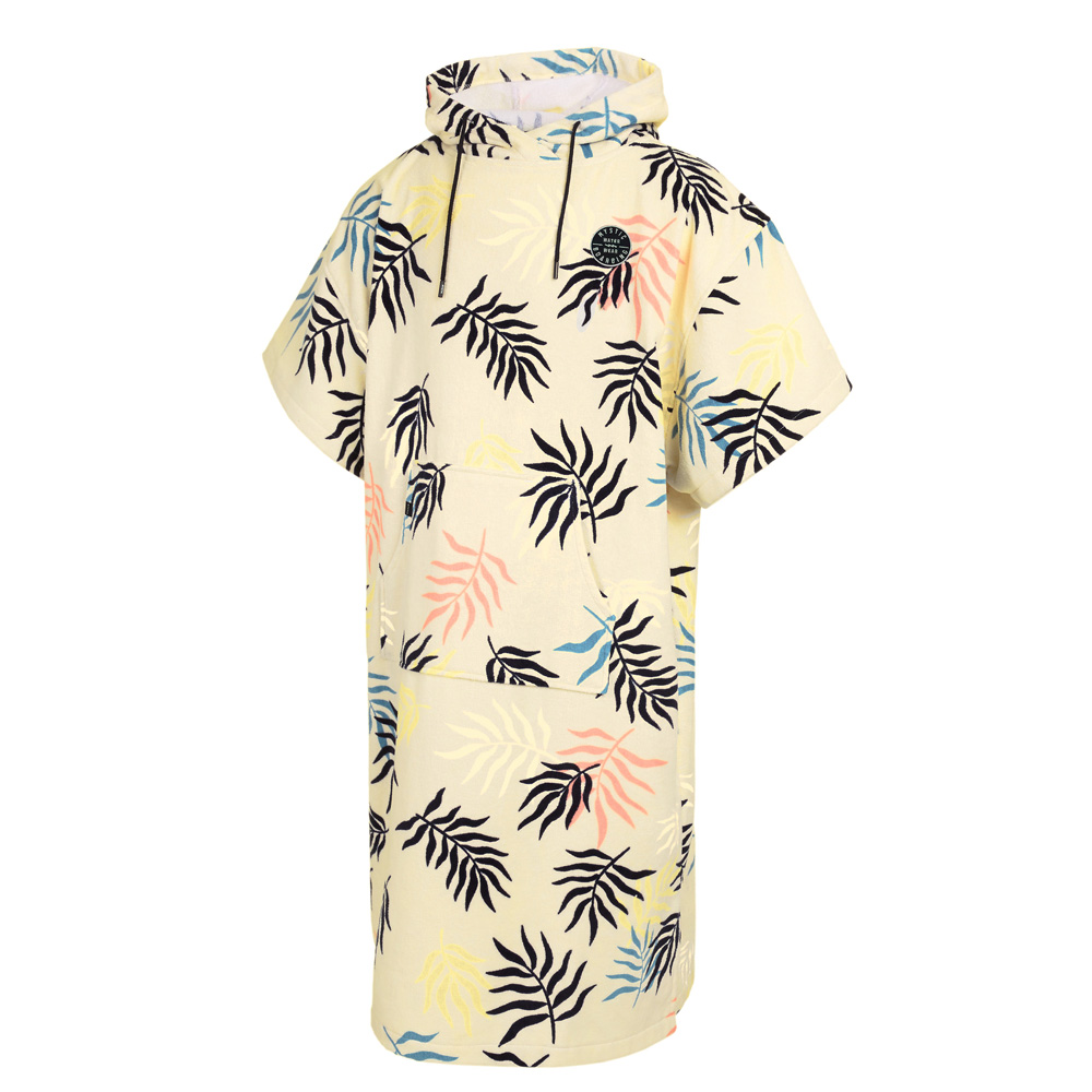 Poncho Velours AOP geel
