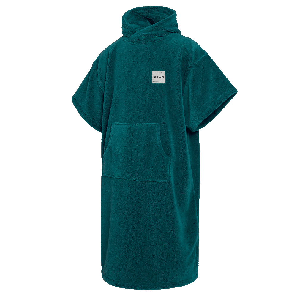 Teddy poncho teal blauw