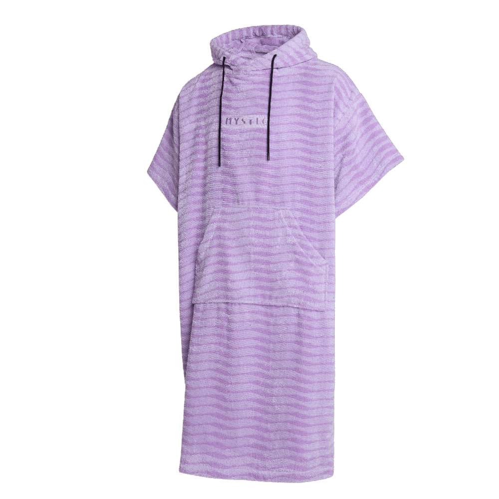 Jacquard poncho paars