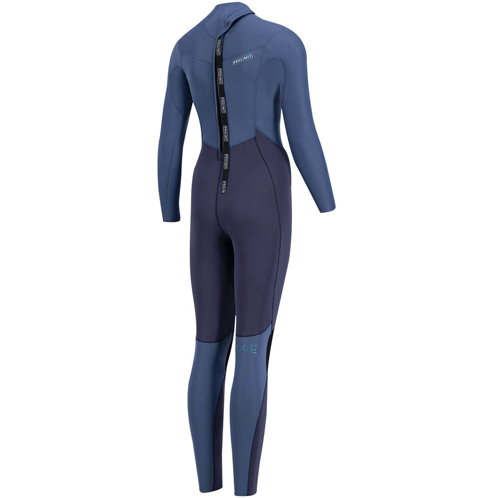 Prolimit Edge fullsuit 3/2 rugrits navy/blauw wetuit dames 2