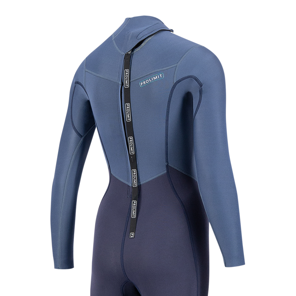 Prolimit Edge fullsuit 3/2 rugrits navy/blauw wetuit dames 3