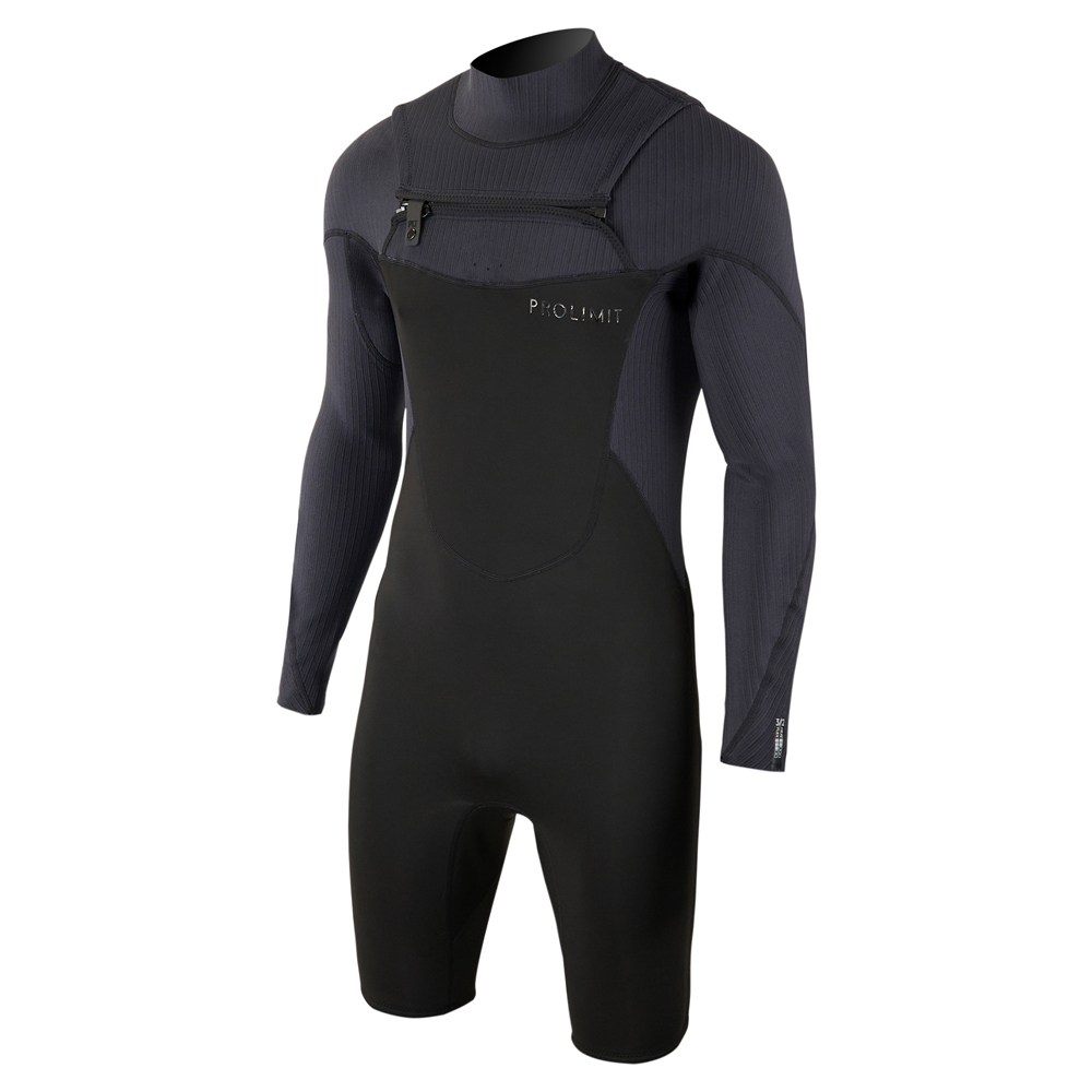 Prolimit Predator longarm shorty Freezip DownAirFlex 3/2 mm borstrits zwart wetsuit heren 2