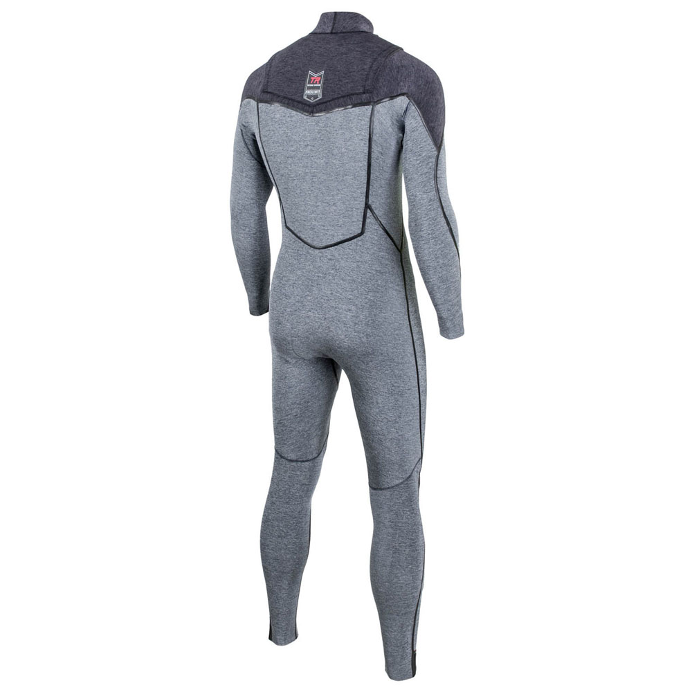 Prolimit Mercury steamer Free-X 4/3 mm borstrits grijs/zwart wetsuit heren 2