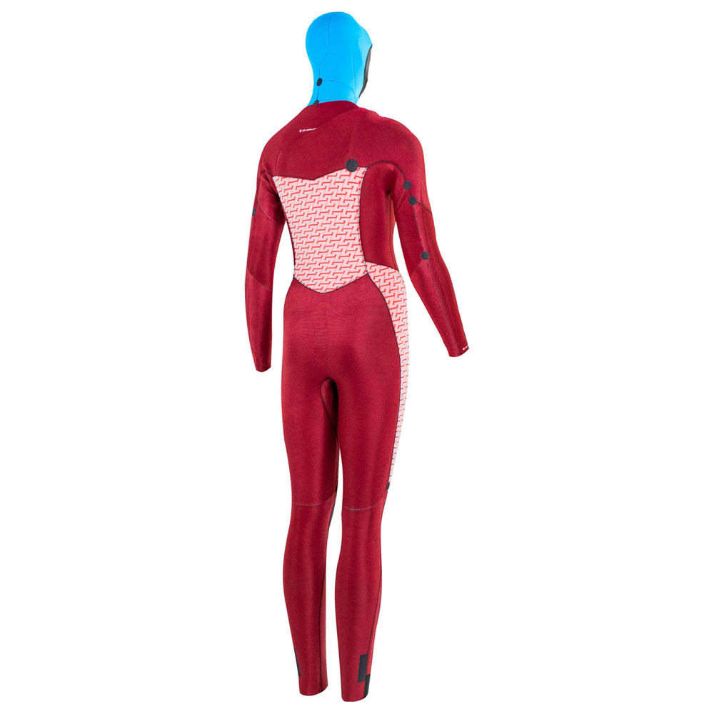 Prolimit Oxygen hooded steamer Free-X 6/4 mm borstrits zwart/grijs/wine wetsuit dames 4