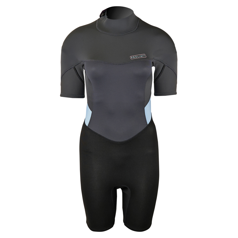 Fire shorty 2/2 mm rugrits blauw/grijs wetsuit dames