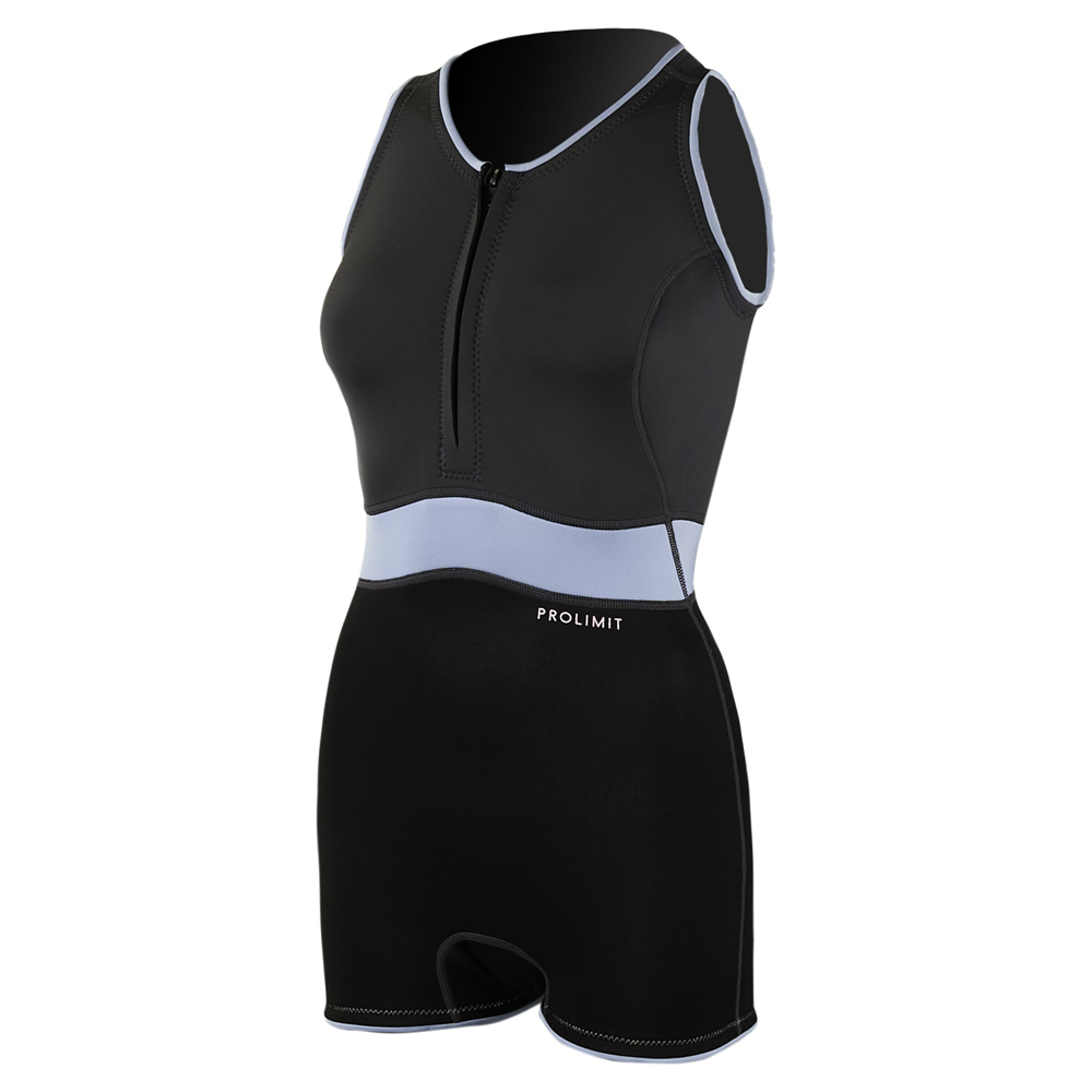Prolimit Fire sleeveless shorty 2/2 mm borstrits grijs/blauw wetsuit dames foto 1