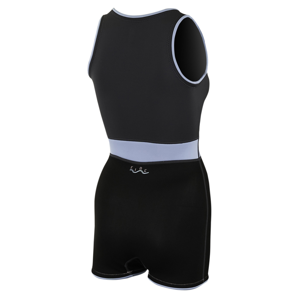Fire sleeveless shorty 2/2 mm borstrits grijs/blauw wetsuit dames