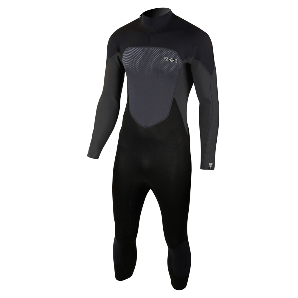 Prolimit Fusion steamer 3/4 leg 3/2 mm rugrits zwart wetsuit heren 3