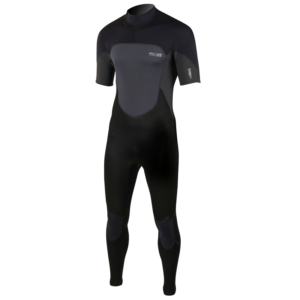 Prolimit Fusion steamer shortarm 3/2 mm rugrits teal/zwart wetsuit heren 2