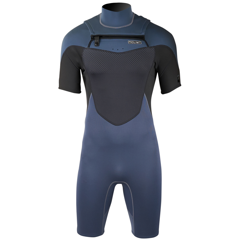 Prolimit Fusion shorty Freezip 2/2 mm borstrits misty blauw wetsuit heren foto 1
