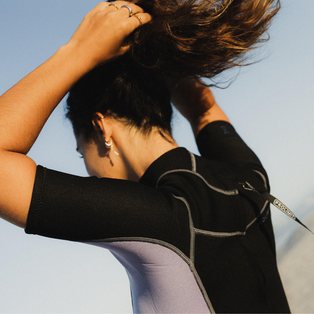 Prolimit Edge shorty wetsuit 2/2 mm rugrits dames lila 8
