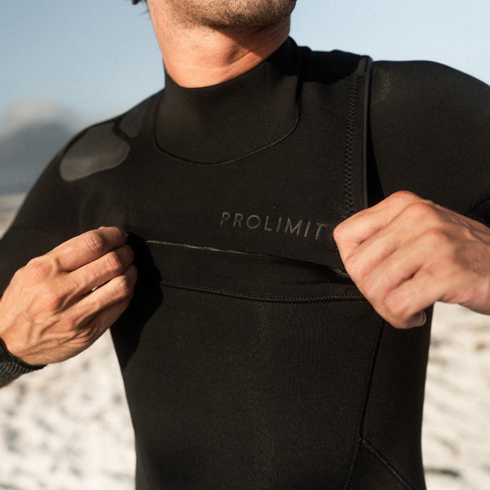 Prolimit Shield foil steamer 5/4 mm borstrits heren zwart 7