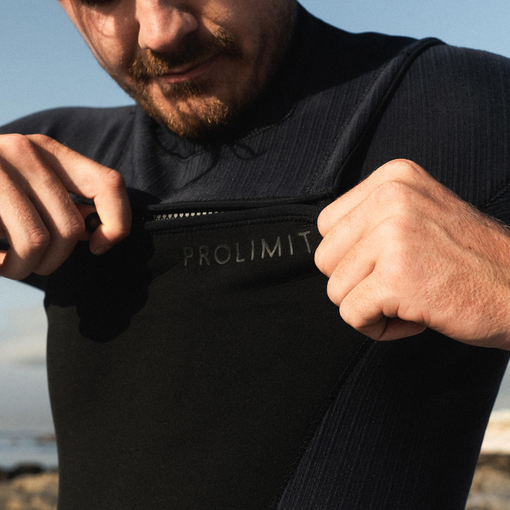 Prolimit Predator steamer wetsuit 4/3 mm borstrits heren zwart 4